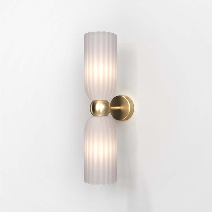 Maytoni MOD302WL-02W - Væglampe ANTIC 2xE14/40W/230V guldfarvet/hvid