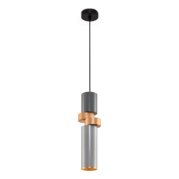 Maytoni MOD303PL-01CFL2 - Pendel PALETTE 1xGU10/40W/230V grå/guldfarvet