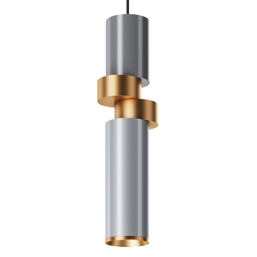 Maytoni MOD303PL-01CFL2 - Pendel PALETTE 1xGU10/40W/230V grå/guldfarvet