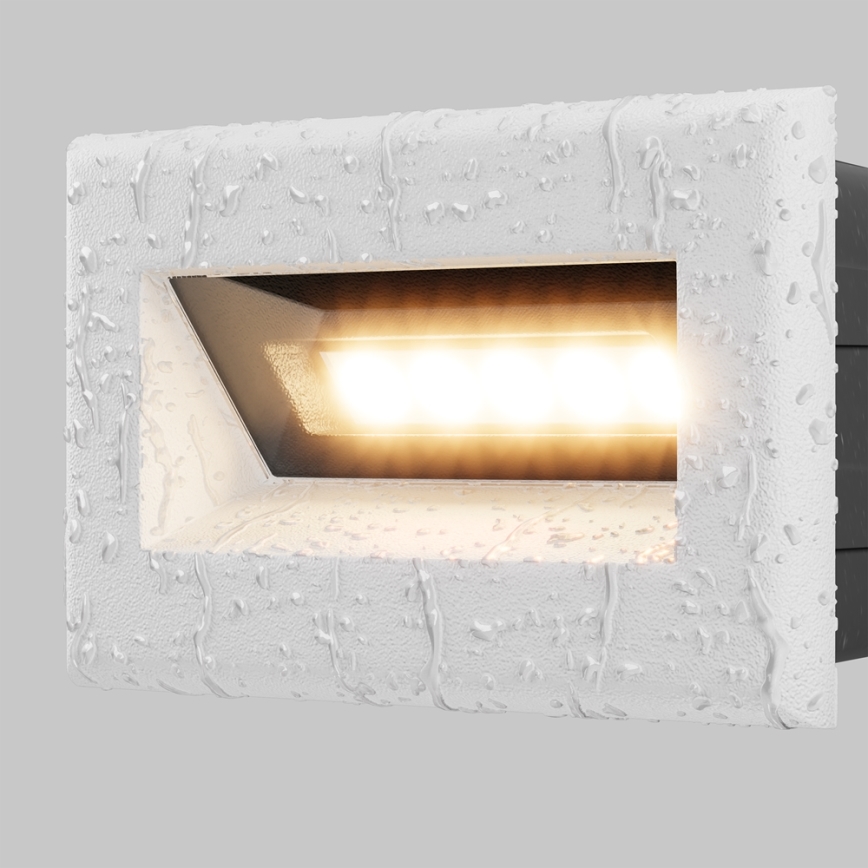 Maytoni O045SL-L3W3K - Udendørs LED indbygningslampe BOSCA LED/3W/230V 3000K IP65 hvid