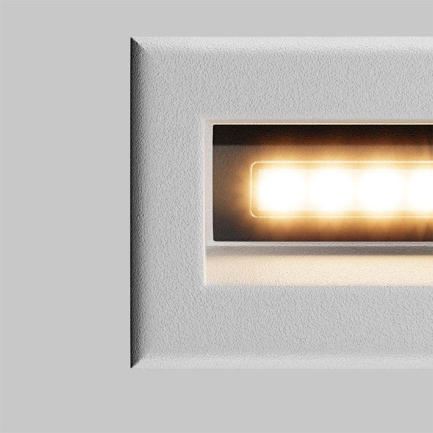 Maytoni O045SL-L3W3K - Udendørs LED indbygningslampe BOSCA LED/3W/230V 3000K IP65 hvid