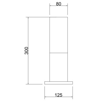 Maytoni O418FL-01B - Udendørslampe WILLIS 1xE27/60W/230V 30 cm IP54 sort