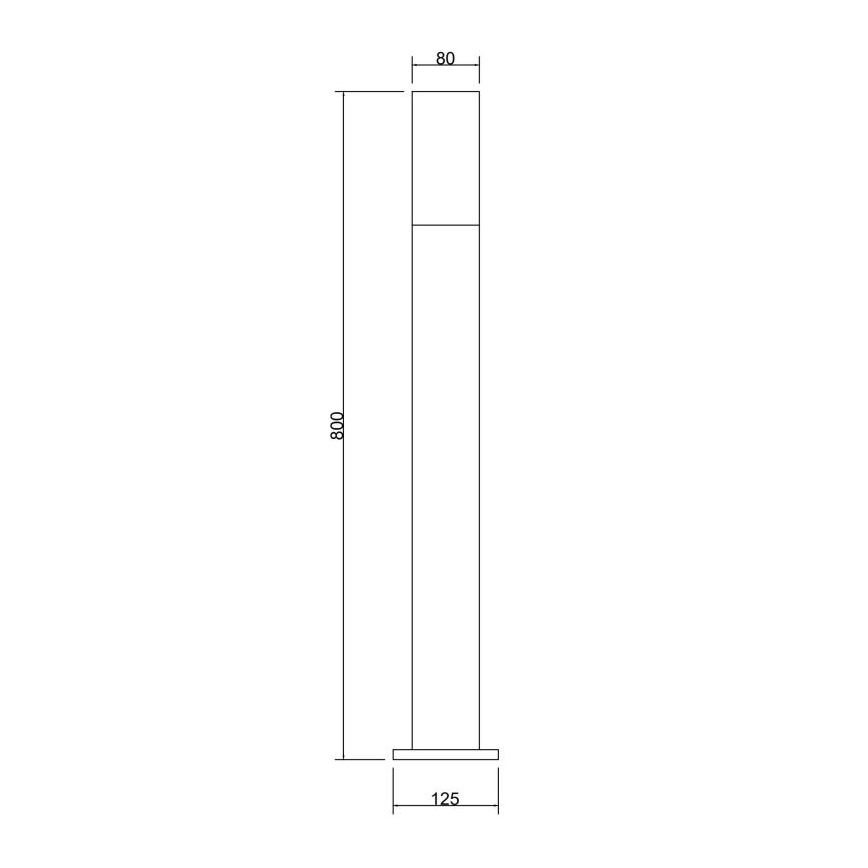 Maytoni O418FL-01GR1 - Udendørslampe WILLIS 1xE27/60W/230V 80 cm IP54 antracit