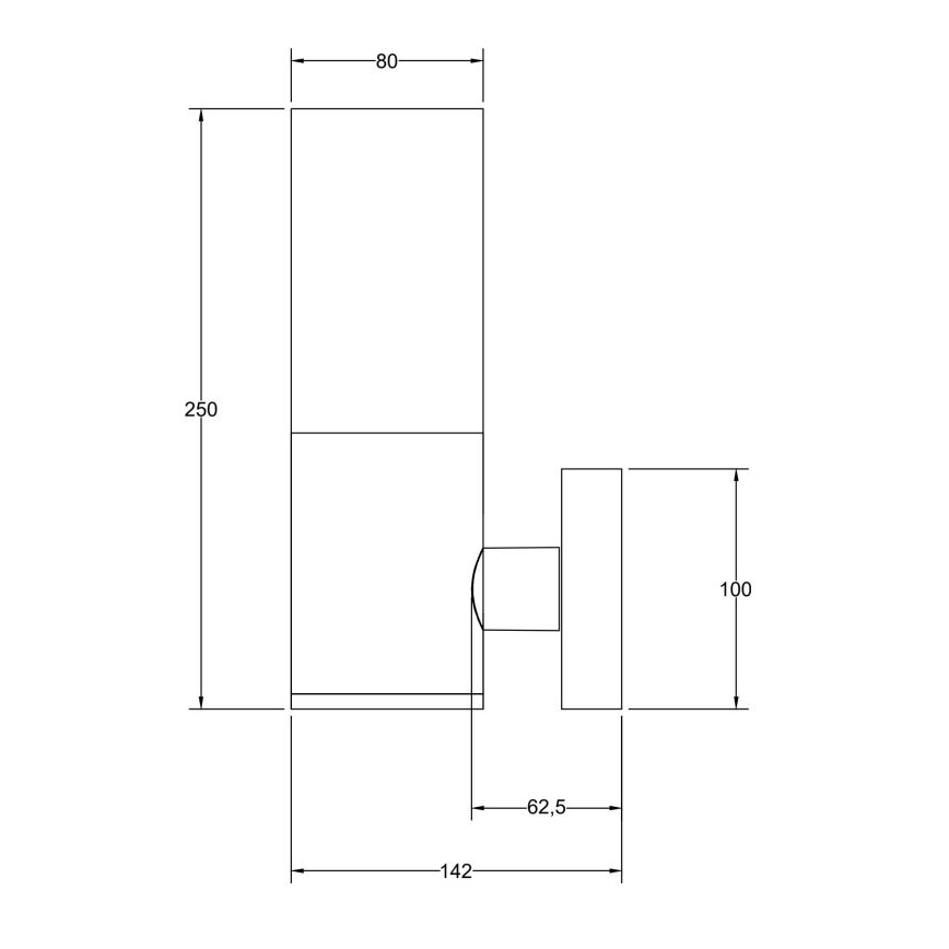 Maytoni O418WL-01B - Udendørs væglampe WILLIS 1xE27/60W/230V IP54 sort