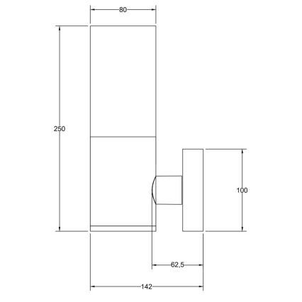 Maytoni O418WL-01GR - Udendørs væglampe WILLIS 1xE27/60W/230V IP54 antracit
