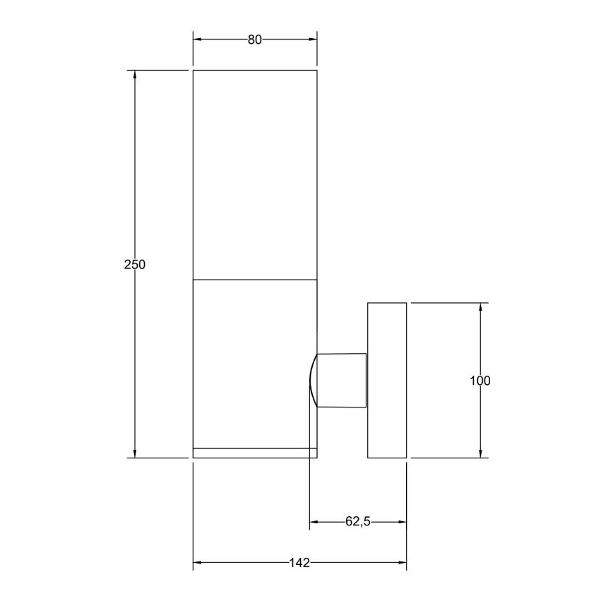 Maytoni O418WL-01GR - Udendørs væglampe WILLIS 1xE27/60W/230V IP54 antracit