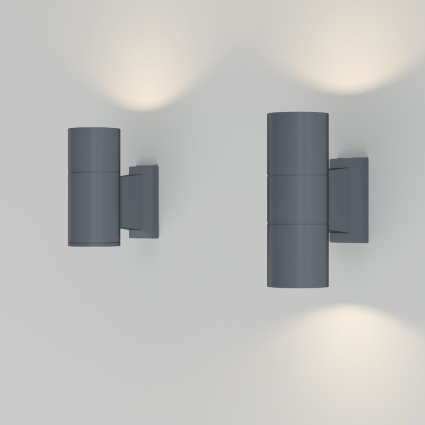 Maytoni O574WL-02GR - Udendørs væglampe BOWERY 2xGU10/50W/230V IP54 antracit