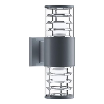 Maytoni O576WL-02GR - Udendørs væglampe BRONX 2xE27/60W/230V IP54 antracit