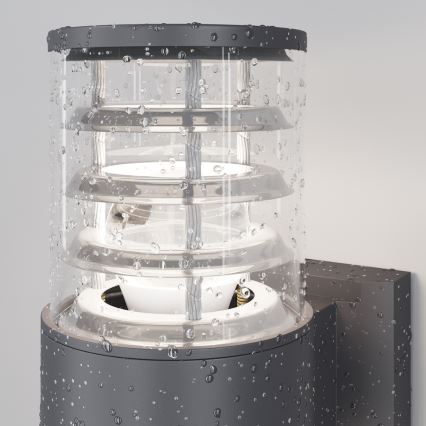 Maytoni O576WL-02GR - Udendørs væglampe BRONX 2xE27/60W/230V IP54 antracit