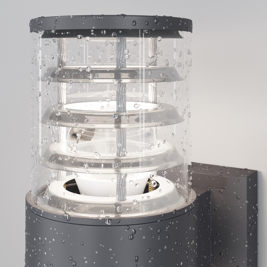 Maytoni O576WL-02GR - Udendørs væglampe BRONX 2xE27/60W/230V IP54 antracit