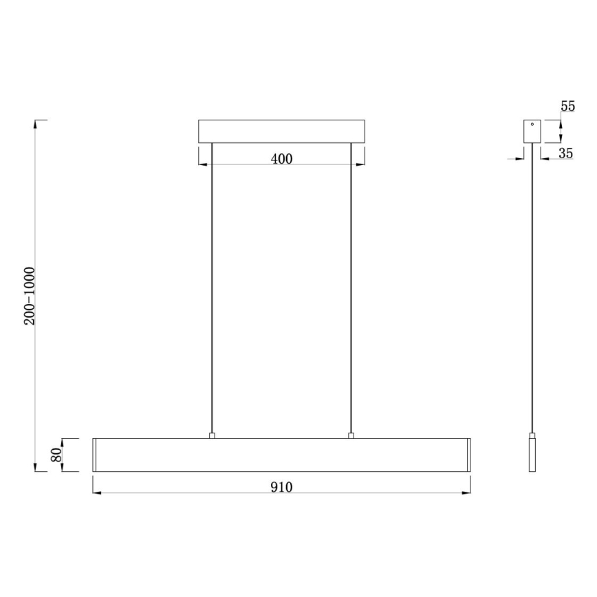 Maytoni P010PL-L23G3K - LED pendel STEP LED/23W/230V 3000K 91 cm guldfarvet