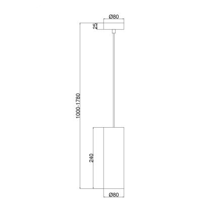 Maytoni P011PL-01CH - Pendel GIOIA 1xE14/40W/230V sort