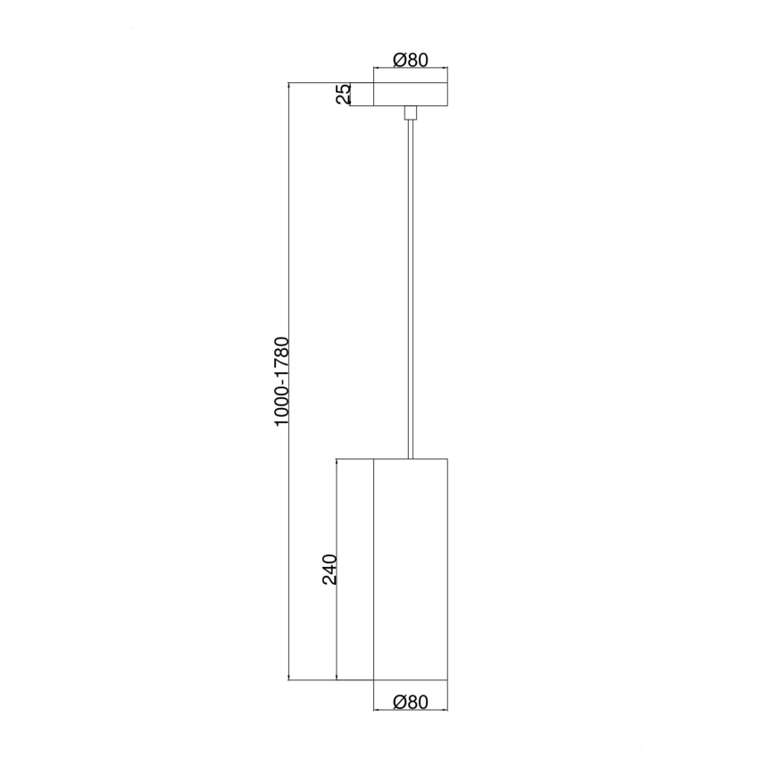 Maytoni P011PL-01CH - Pendel GIOIA 1xE14/40W/230V sort