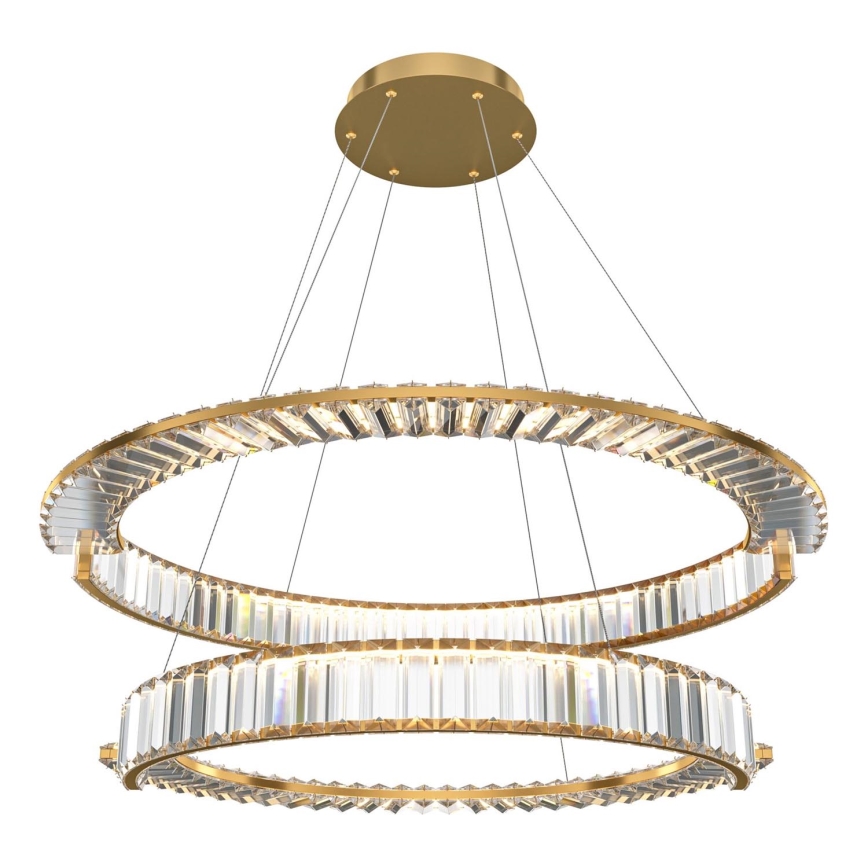 Maytoni P097PL-L90G4K - LED pendel KRONE LED/90W/230V CRI 90 diameter 80,5 cm guldfarvet