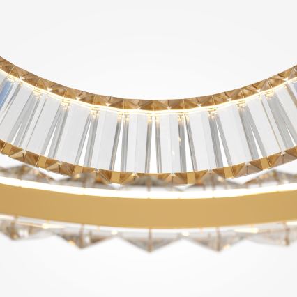 Maytoni P097PL-L90G4K - LED pendel KRONE LED/90W/230V CRI 90 diameter 80,5 cm guldfarvet