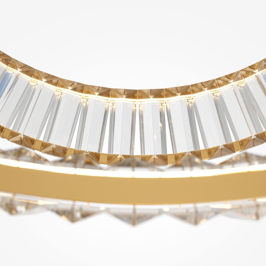 Maytoni P097PL-L90G4K - LED pendel KRONE LED/90W/230V CRI 90 diameter 80,5 cm guldfarvet