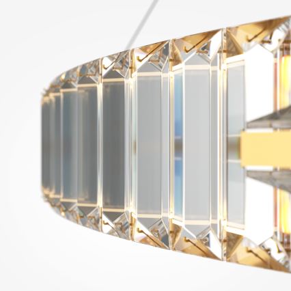 Maytoni P097PL-L90G4K - LED pendel KRONE LED/90W/230V CRI 90 diameter 80,5 cm guldfarvet