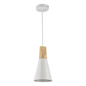 Maytoni P359-PL-140-W - Pendel BICONES 1xE27/60W/230V diameter 14 cm hvid/beige