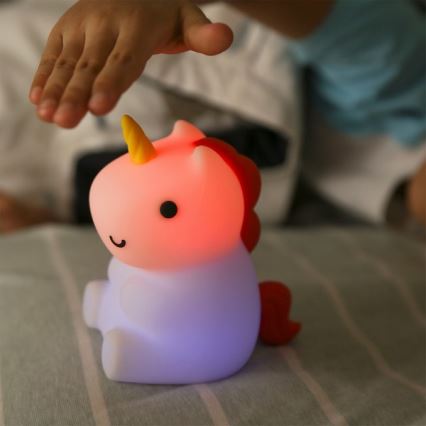 MegaLight - Genopladelig LED børnelampe m. RGB-farver og touch-funktion dæmpbar MAGGY MAGIC LED/5V