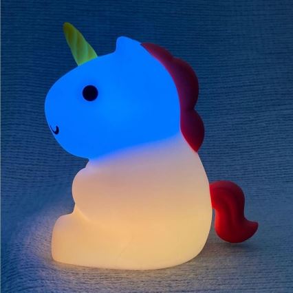 MegaLight - Genopladelig LED børnelampe m. RGB-farver og touch-funktion dæmpbar MAGGY MAGIC LED/5V