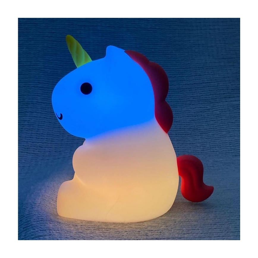 MegaLight - Genopladelig LED børnelampe m. RGB-farver og touch-funktion dæmpbar MAGGY MAGIC LED/5V