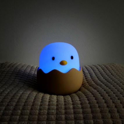 MegaLight - Genopladelig LED børnelampe m. RGB-farver touch-funktion dæmpbar EGGY EGG LED/5V