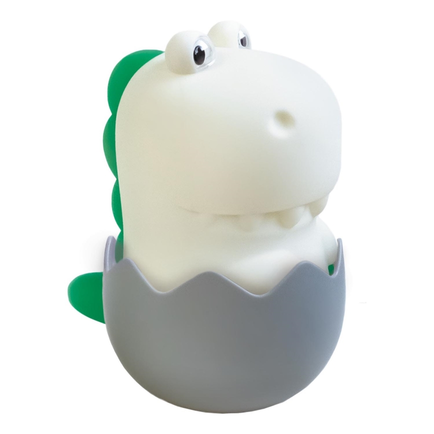 MegaLight - LED børnelampe m. RGB-farver genopladelig touch-funktion dæmpbar DIGGY DINO LED/5V