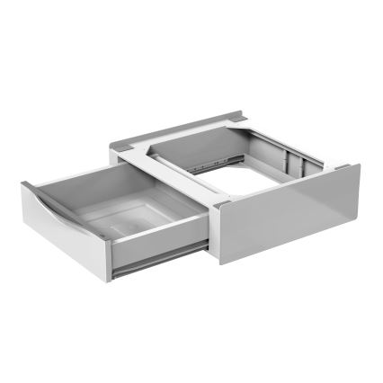 Meliconi 656112 - Stabeladapter til vaskemaskine og tørretumbler med udtrækbar opbevaringsskuffe på 28 l, hvid