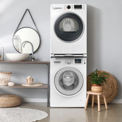 Meliconi 656114 - Stabelsæt til vaskemaskine og tørretumbler 70 cm, hvid