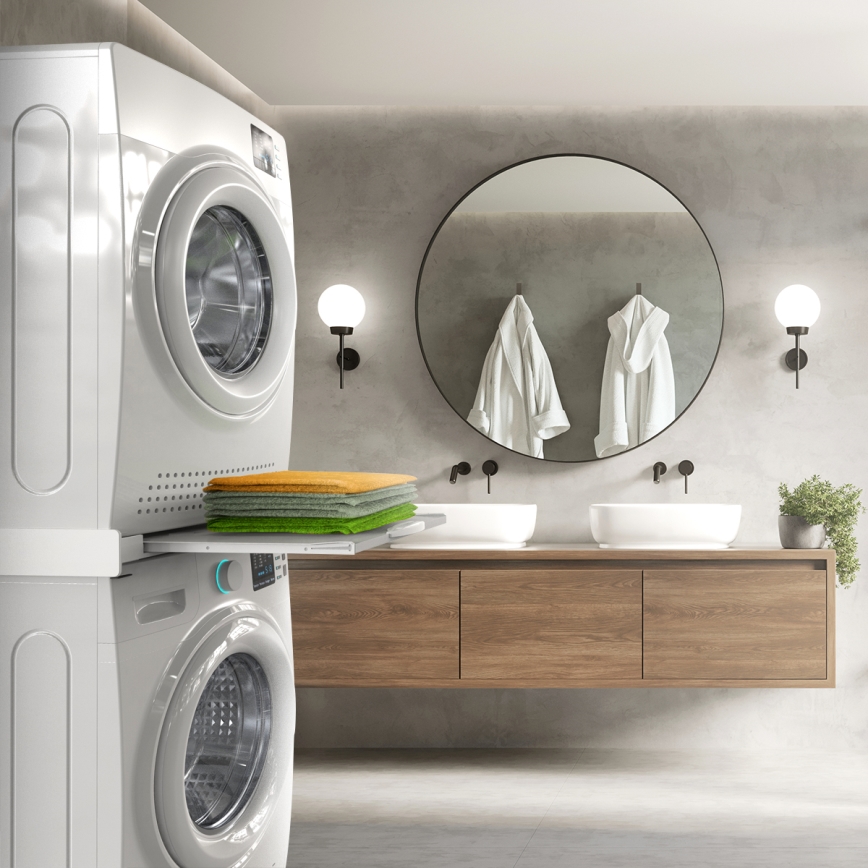 Meliconi 656114 - Stabelsæt til vaskemaskine og tørretumbler 70 cm, hvid