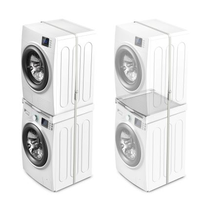 Meliconi 656114 - Stabelsæt til vaskemaskine og tørretumbler 70 cm, hvid