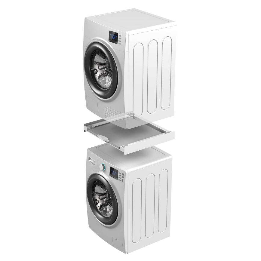 Meliconi 656114 - Stabelsæt til vaskemaskine og tørretumbler 70 cm, hvid