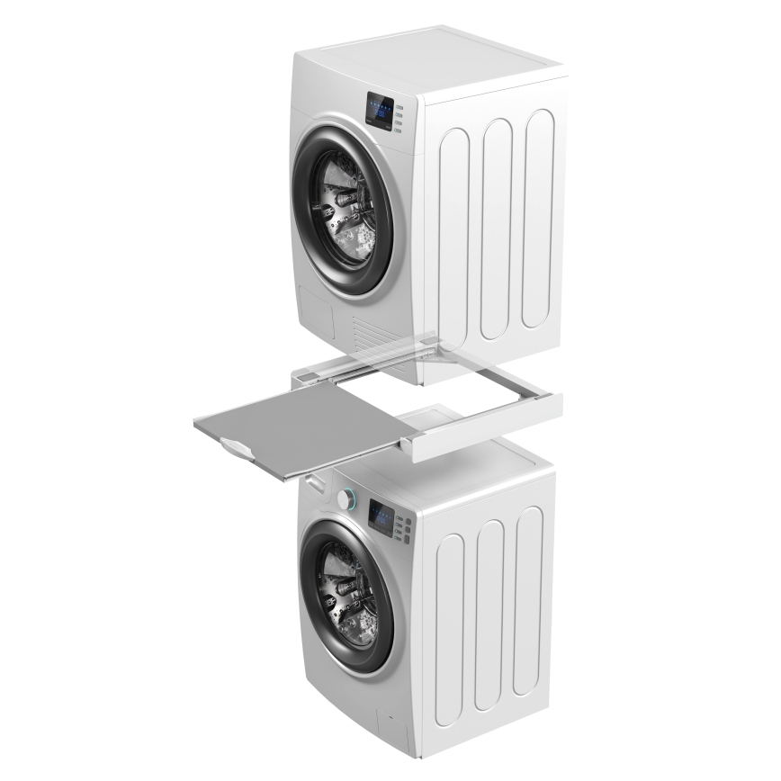 Meliconi 656114 - Stabelsæt til vaskemaskine og tørretumbler 70 cm, hvid