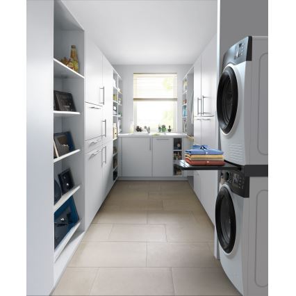 Meliconi 656136 - Sokkel med skuffe til vaskemaskine og tørretumbler, 60 cm, sort