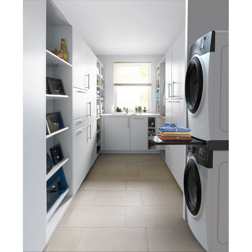 Meliconi 656136 - Sokkel med skuffe til vaskemaskine og tørretumbler, 60 cm, sort