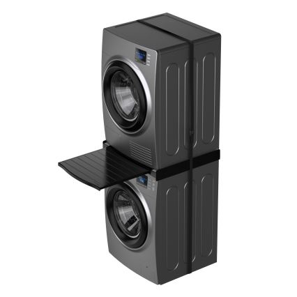 Meliconi 656136 - Sokkel med skuffe til vaskemaskine og tørretumbler, 60 cm, sort