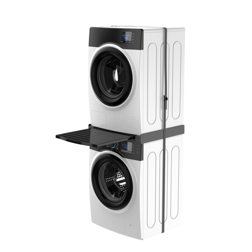 Meliconi 656136 - Sokkel med skuffe til vaskemaskine og tørretumbler, 60 cm, sort