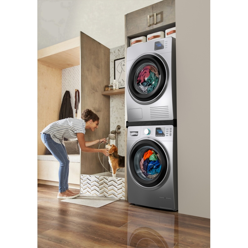 Meliconi 656138 - Mellemstykke til vaskemaskine og tørretumbler 70 cm, sort