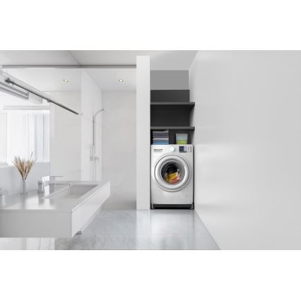 Meliconi 656168 - Antivibrationsmåtte til vaskemaskine med udtrækkelige hjul 47 cm sort