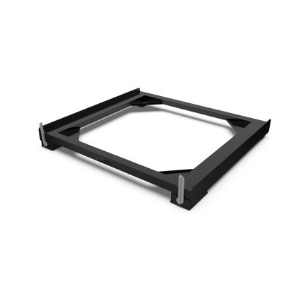 Meliconi 656168 - Antivibrationsmåtte til vaskemaskine med udtrækkelige hjul 47 cm sort