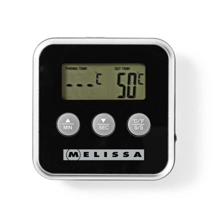 Melissa - Kødstermometer med digitalt display og timer 0-250 °C 1xAAA
