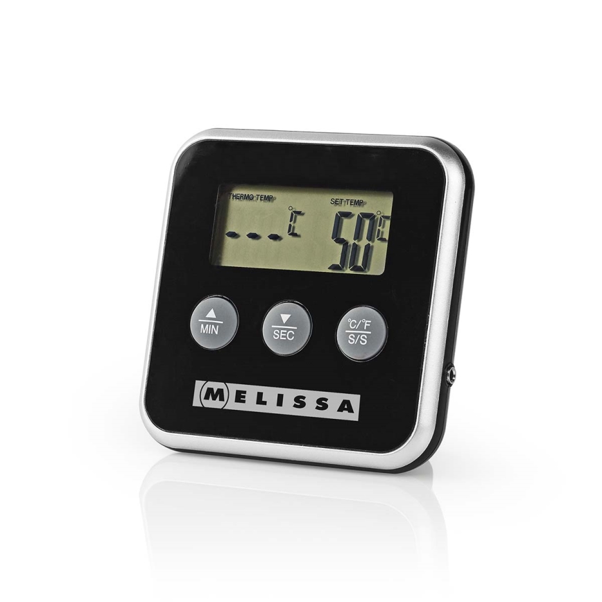 Melissa - Kødstermometer med digitalt display og timer 0-250 °C 1xAAA