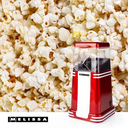 Melissa - Retro popcornmaskine med varmluft 1200W/230V rød