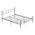 Metal dobbeltseng PIRON 140x200 cm, hvid, maks. belastning 200 kg