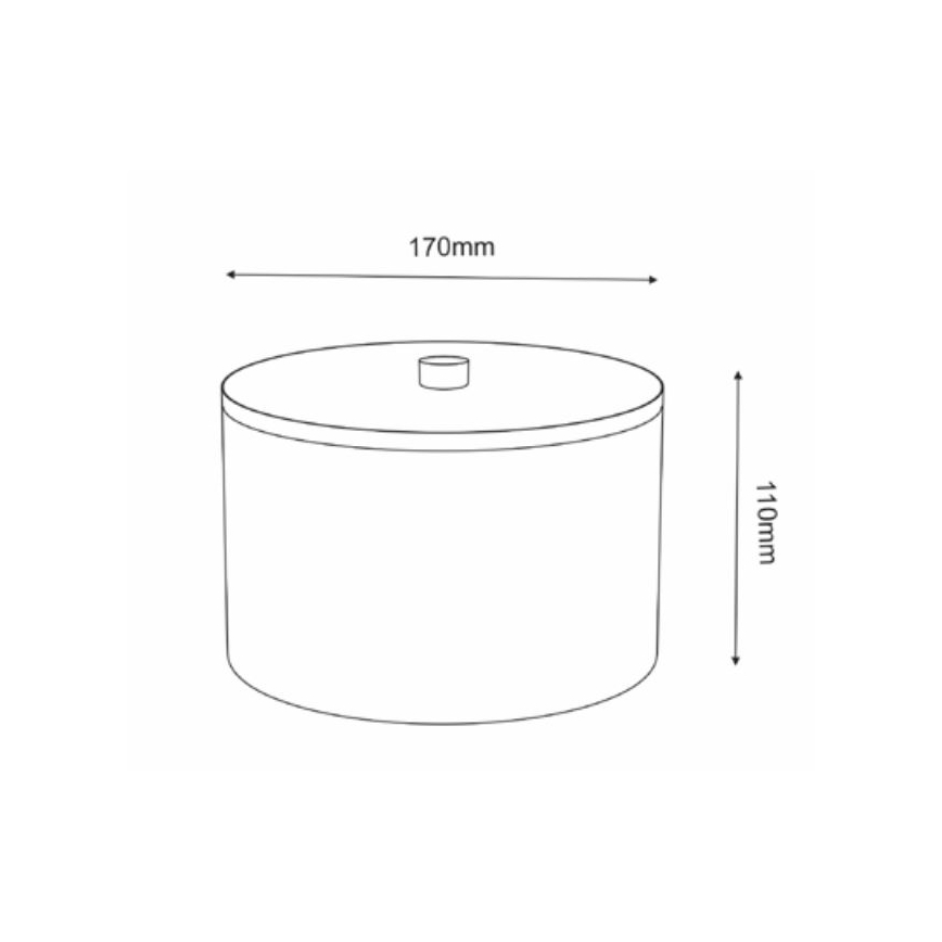 Metal opbevaringsboks 12x17,5 cm sort