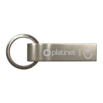 Metal vandtæt Flash Disk USB 128GB mat krom