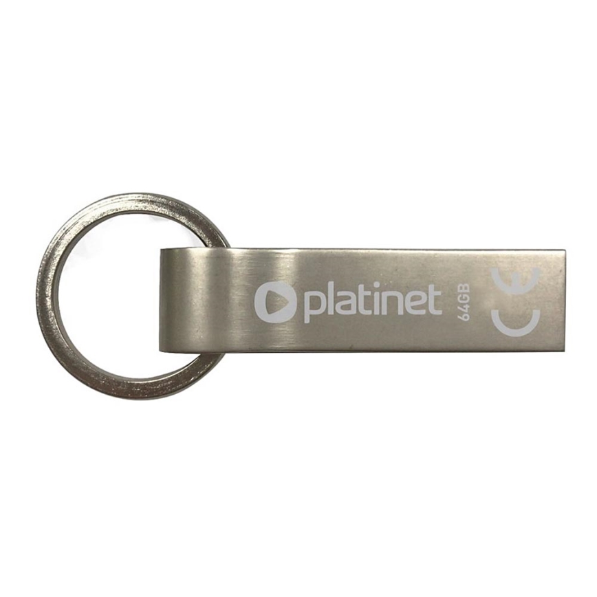 Metal vandtæt Flash Disk USB 64GB mat krom