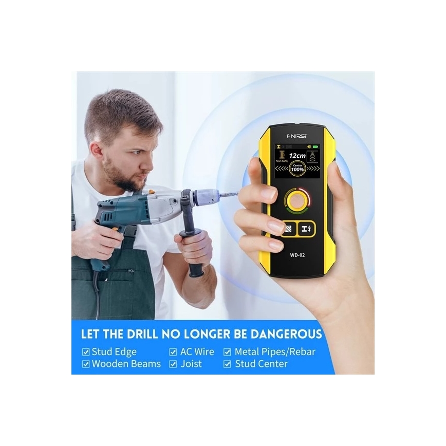 Metaldetektor, spændings- og inhomogenitetsdetektor, 300 mAh, 5 V