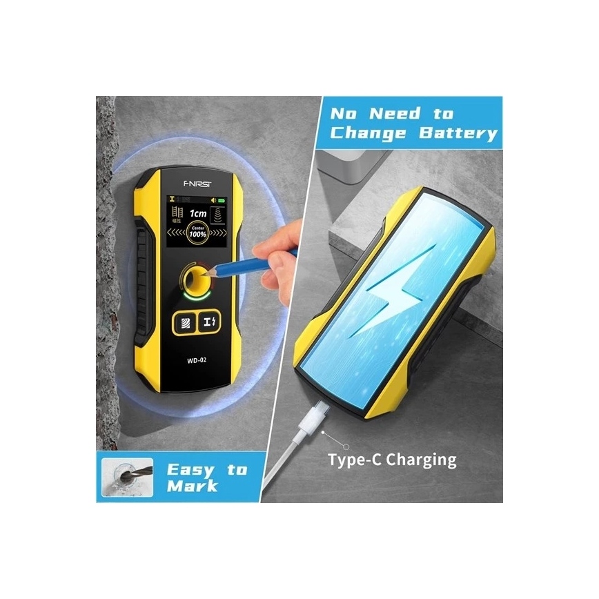 Metaldetektor, spændings- og inhomogenitetsdetektor, 300 mAh, 5 V