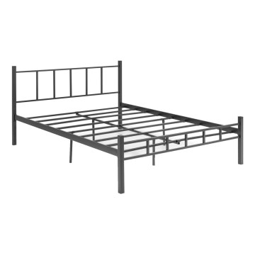 Metaldobbeltseng ORMEL 120x200 cm, sort, maks. belastning 120 kg